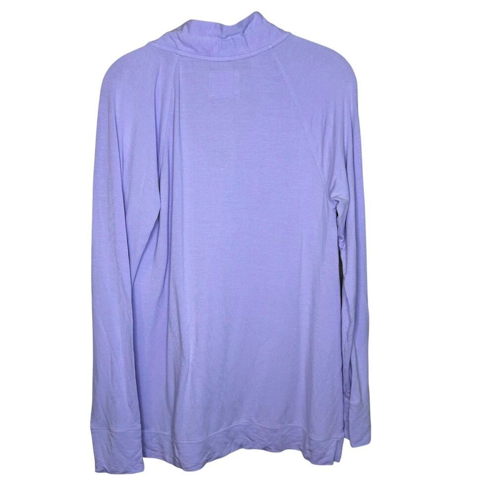 Lilly Pulitzer Cassi Luxletic Hoodie Medium Purple V Neck Modal Pullover Top - Picture 9 of 9